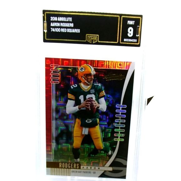 2019 ABSOLUTE AARON RODGERS 74/100 RED SQUARES GMA 9 - Picture 3 of 6
